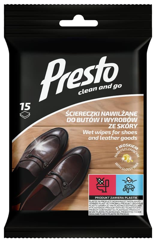 Presto Servetele umede pentru incaltamine si articole din piele
