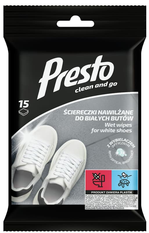 Presto Servetele umede pentru incaltaminte alba