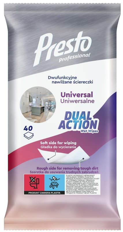 Presto Dual Action Servetele umede universale