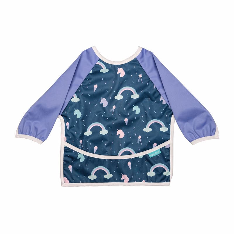 Coccorito Bib with long sleeve and pocket, rainbow