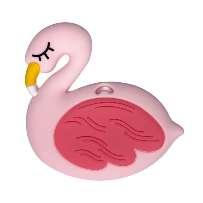 Coccorito Silicone teething toy, pink swan