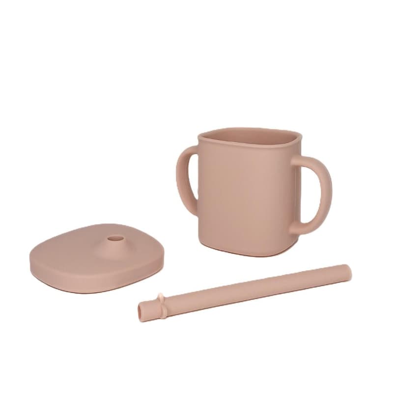 Coccorito Straw mug with silicone lid, pink
