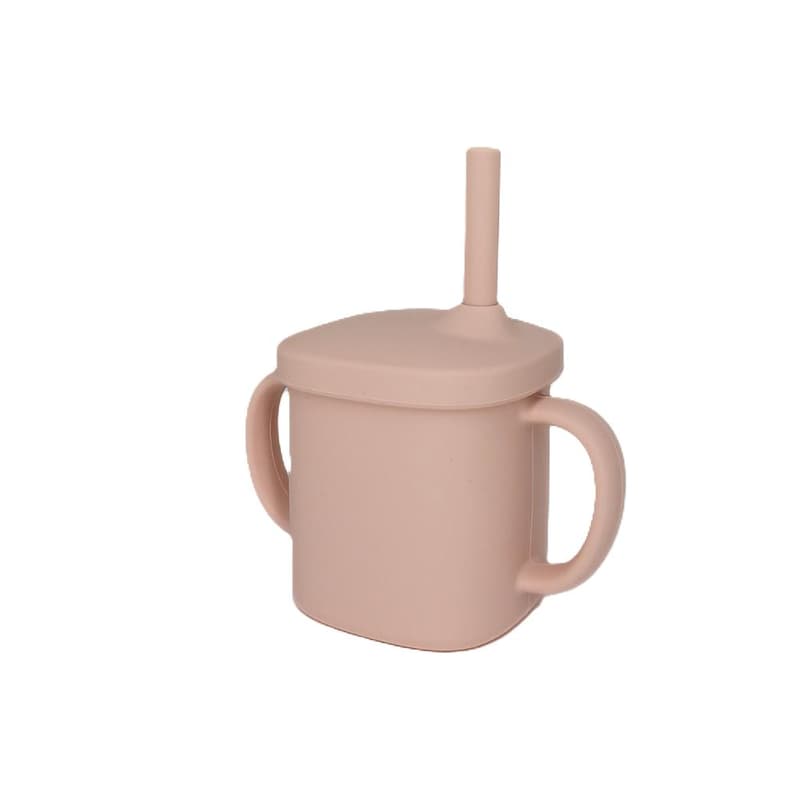 Coccorito Straw mug with silicone lid, pink