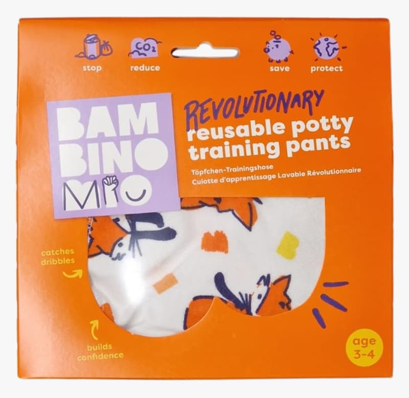 Bambino Mio Potty Training Panties, 3-4 Years, Fuzz