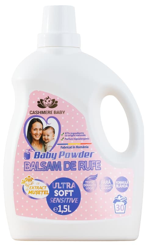 Cashmere Aroma Baby Ultra Soft Sensitive Balsam de rufe cu parfum baby powder, 30 spalari