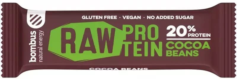 Bombus ECO Baton proteic cu boabe de cacao 20% proteine