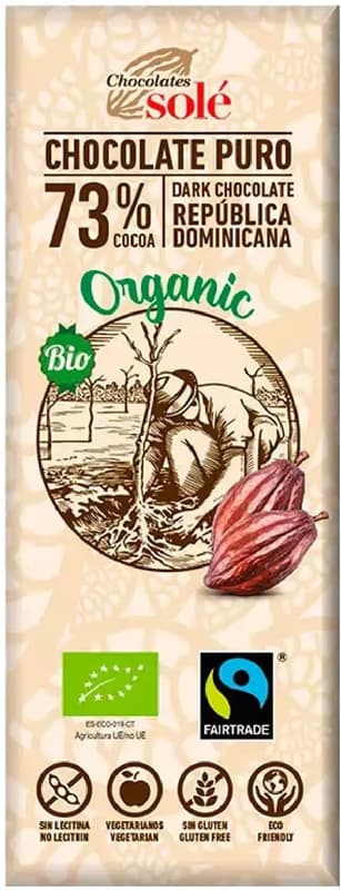 Chocolates Sole ECO Ciocolata 73% cacao 