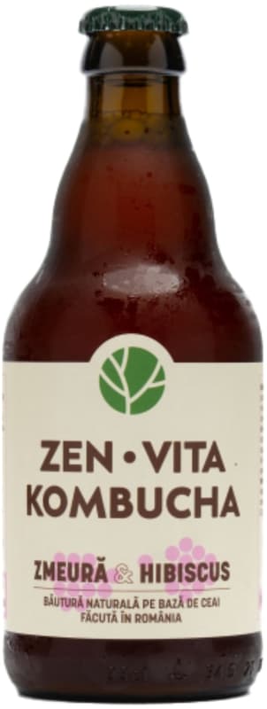 Zenvita Kombucha cu zmeura si hibiscus