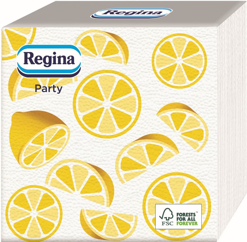 Regina Party FSC Servetele masa, 1 strat, lemon/watermelon