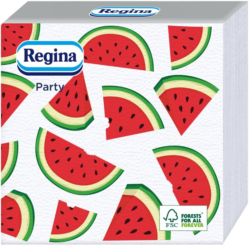 Regina Party FSC Servetele masa, 1 strat, lemon/watermelon