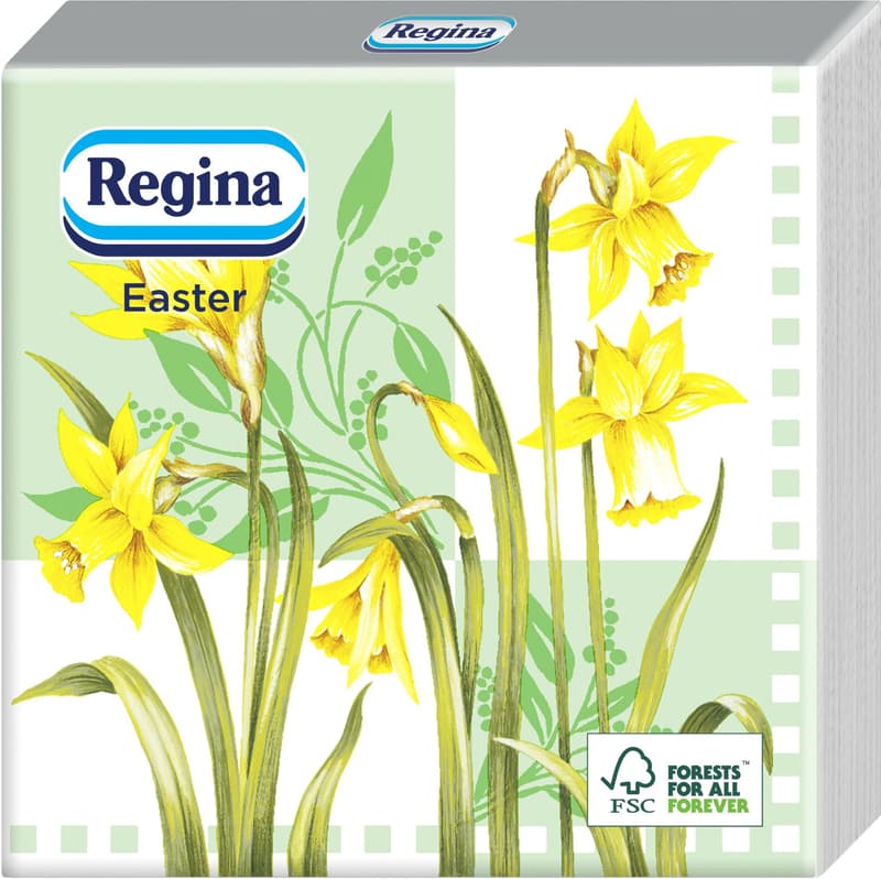 Napkins Regina Easter, FSC, 20 pcs, 1 ply, 6 patterns