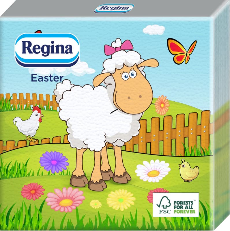 Napkins Regina Easter, FSC, 20 pcs, 1 ply, 6 patterns