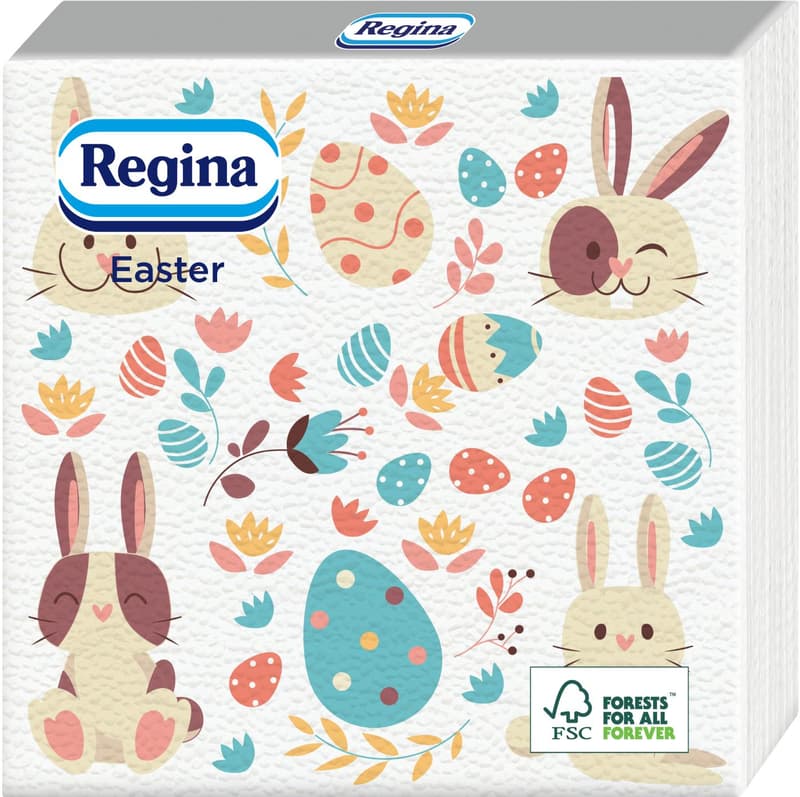 Napkins Regina Easter, FSC, 20 pcs, 1 ply, 6 patterns