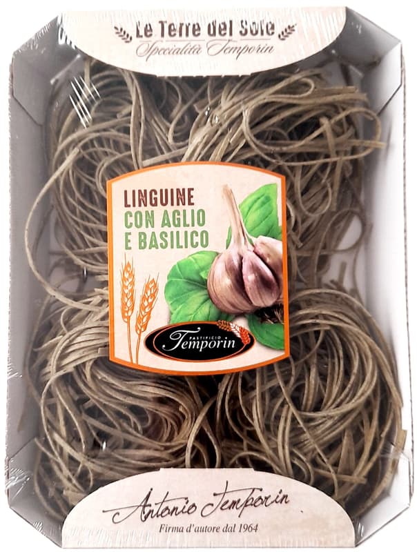 Le Terre del Sole Linguine cu usturoi si busuioc