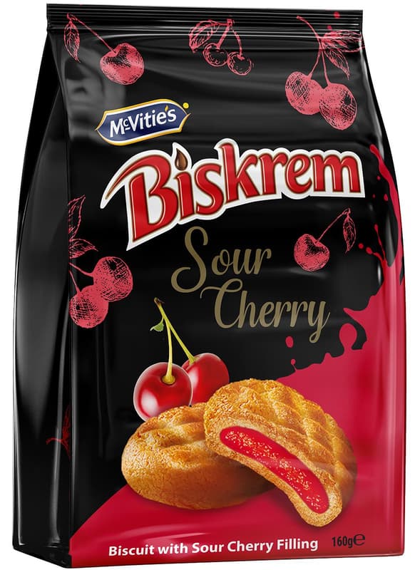 Biskrem Biscuits with cherries