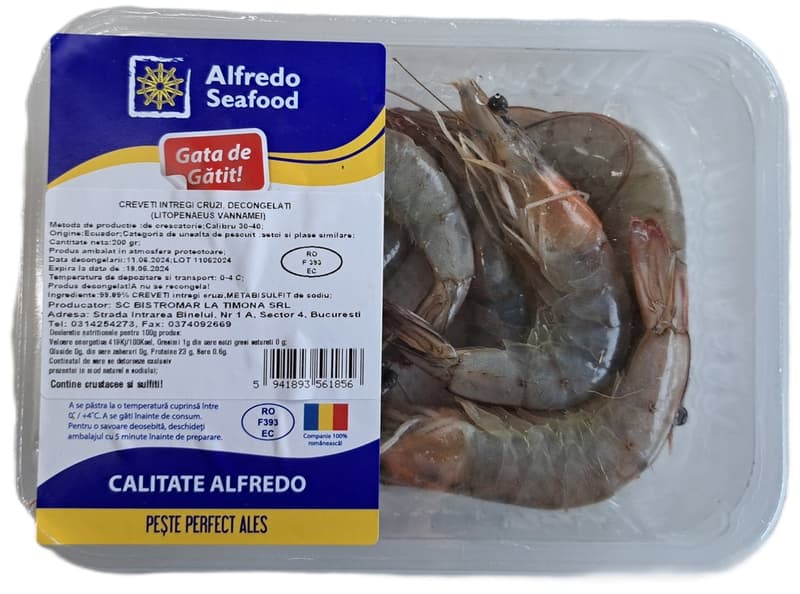 Alfredo Seafood Creveti intregi cruzi