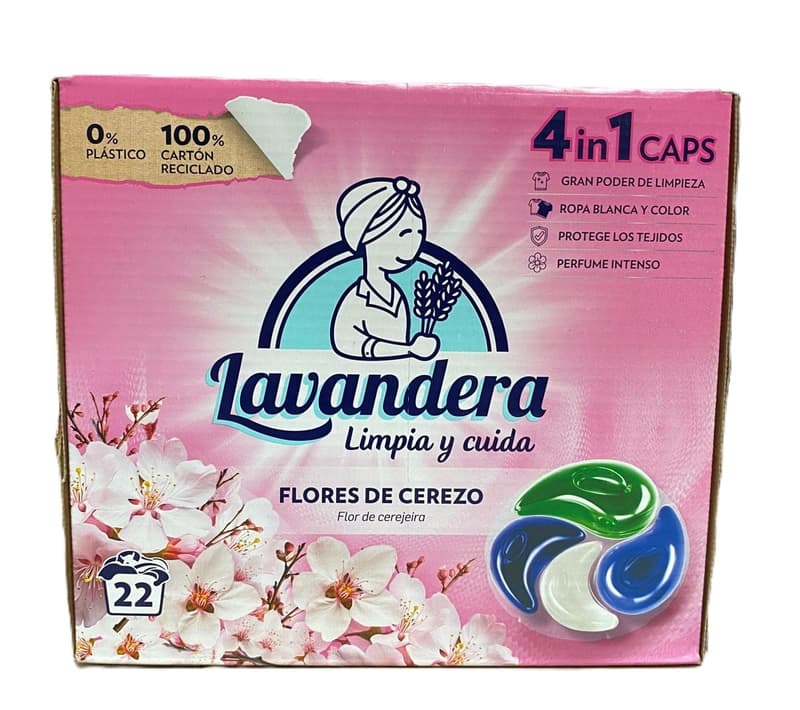 Lavandera Detergent Capsules, Cherry Blossoms, 22 Washes