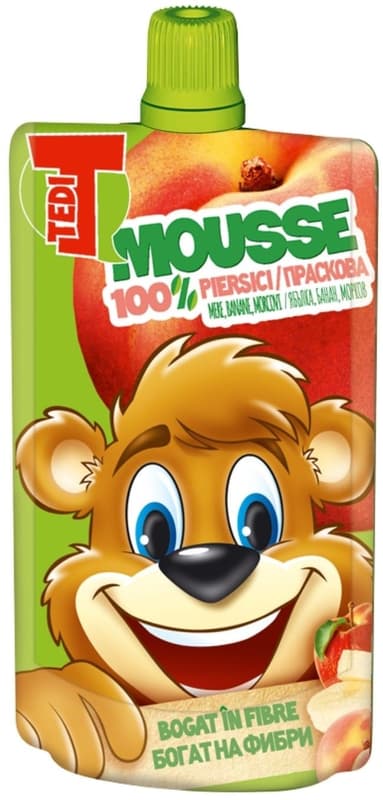 Tedi Mousse piersici, morcovi, mere si banane