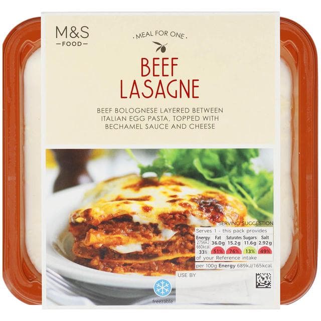 Marks & Spencer Lasagna de vita