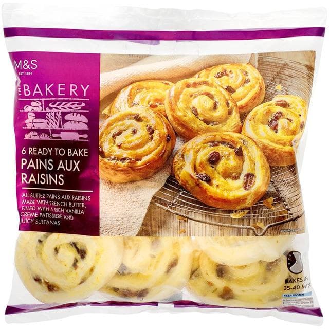 Marks & Spencer Melci cu unt cu stafide congelati 6 X 96