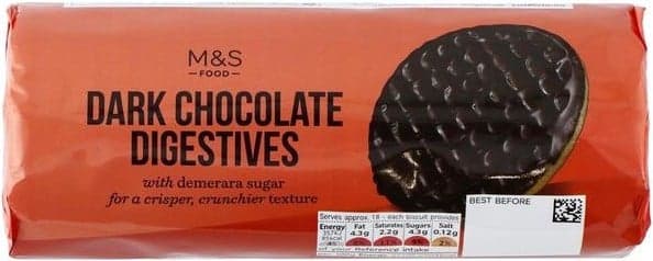 Marks & Spencer Biscuiti digestivi in ciocolata neagra