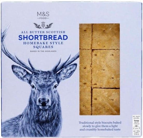 Marks & Spencer Biscuiti shortbread patrati