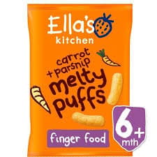 Ella's Kitchen ECO Pufuleti Naturali cu morcovi si pastarnac