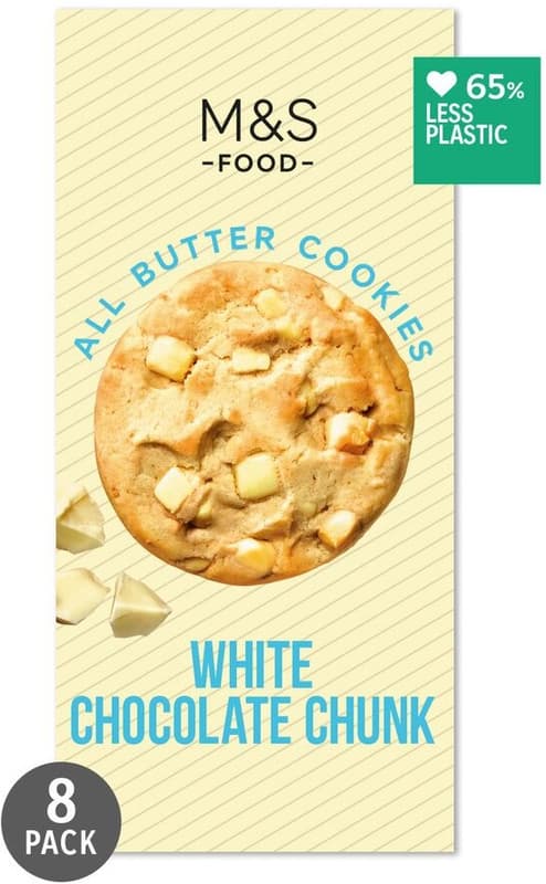 Marks & Spencer Biscuiti cu unt cu bucati de ciocolata alba
