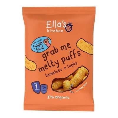 Ella's Kitchen ECO Pufuleti naturali cu rosii si praz