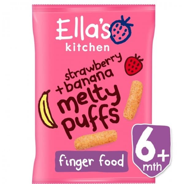 Ella's Kitchen ECO Pufuleti naturali cu capsuni si banane