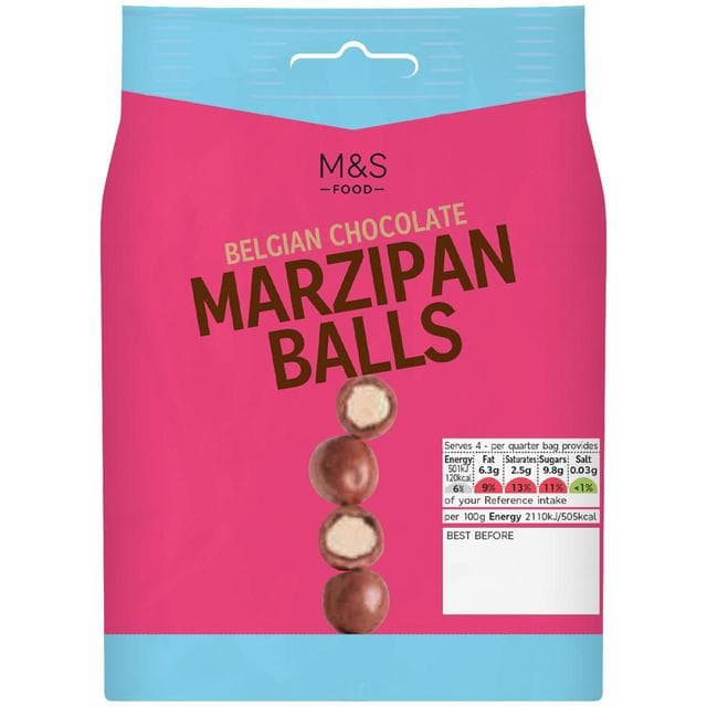 Marks & Spencer Praline de martipan cu ciocolata neagra
