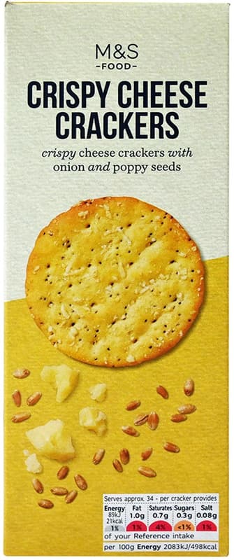 Marks & Spencer Crackers cu branza, cu ceapa si mac