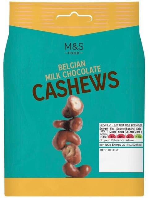 Marks & Spencer Belgian Milk Chocolate Cashews