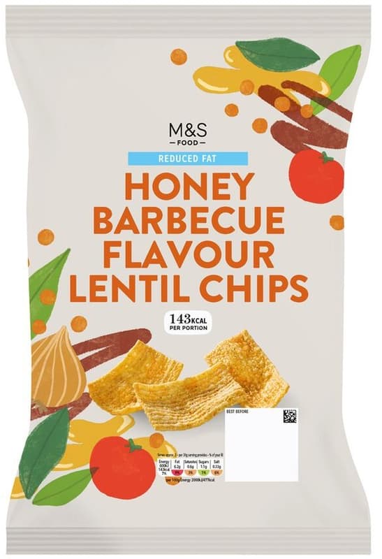 Marks & Spencer Honey Barbecue Flavour Lentil Chips