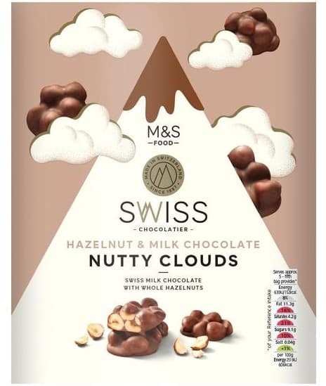 Marks & Spencer Swiss Hazelnut & Milk Chocolate Nutty Clouds