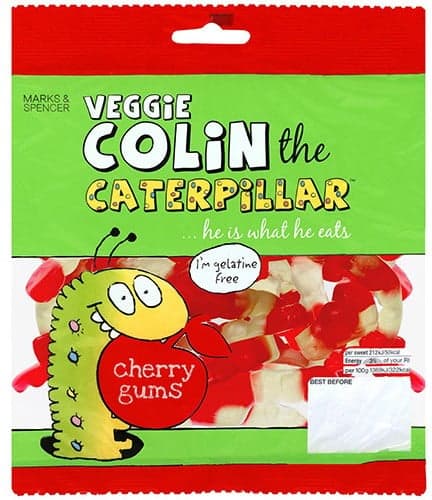 Marks & Spencer Colin the Caterpillar Cherry Gums