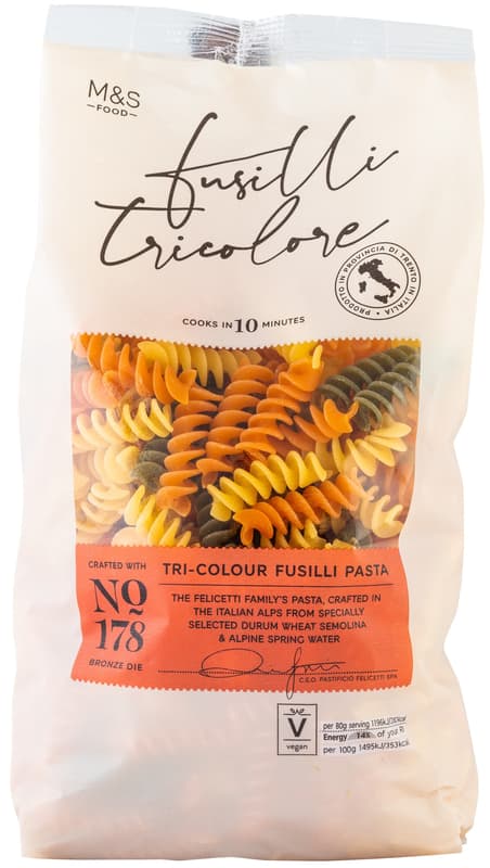 Marks & Spencer Tri-Colour Fusilli Pasta