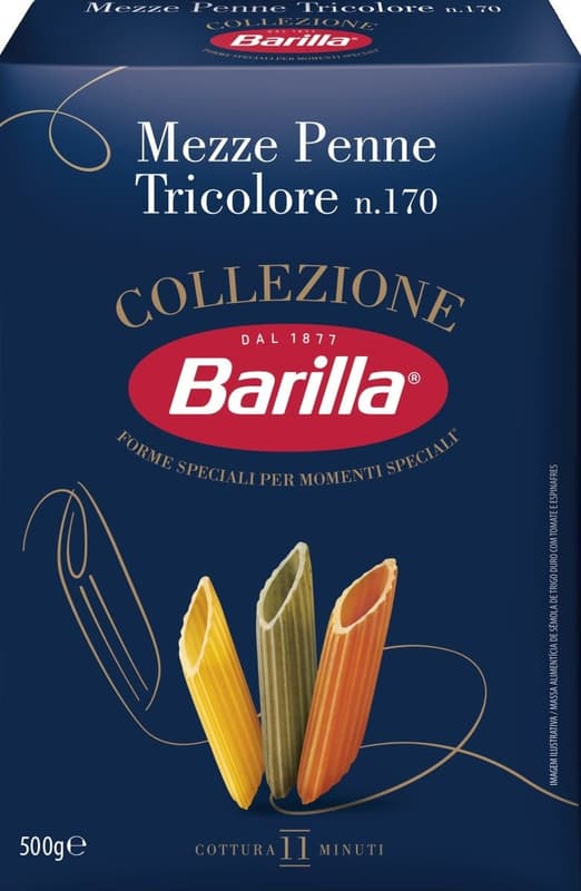 Barilla Mezze Penne Tricolore