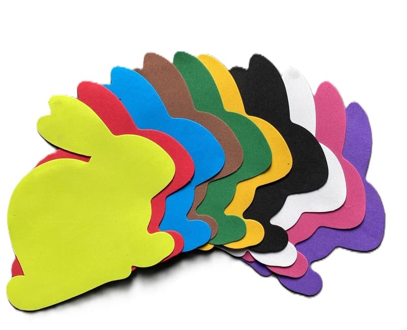 Colorarte Forme decorative Paste, iepure hartie gumata, set 12 buc