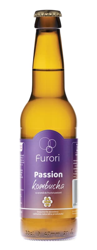 Furori Passion Kombucha Soft Drink Carbonated Bottle