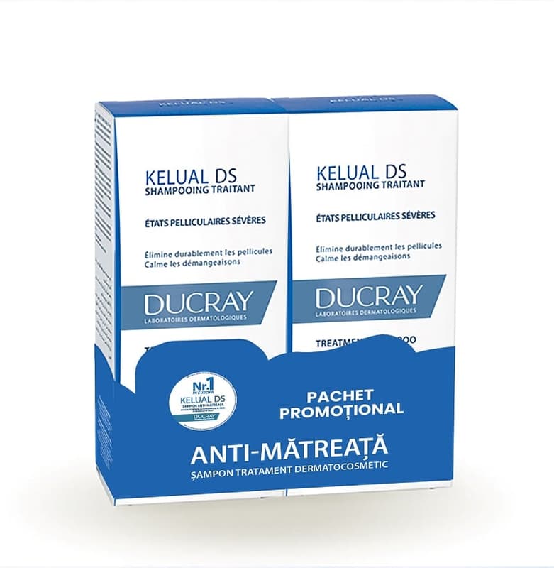 DUCRAY DUO KELUAL DS SAMPON 100ML 1+1 50% REDUCERE LA AL 2 LEA PRODUS