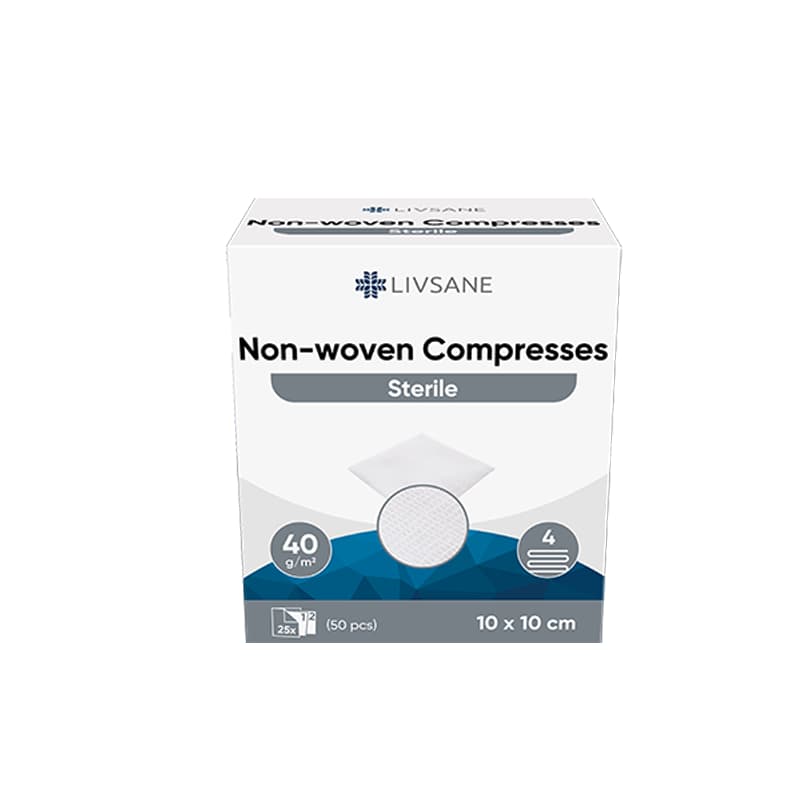 LIVSANE COMPRESE STERILE NETESUTE 10 X 10 CM 25 PLICURI  2 BUCATI