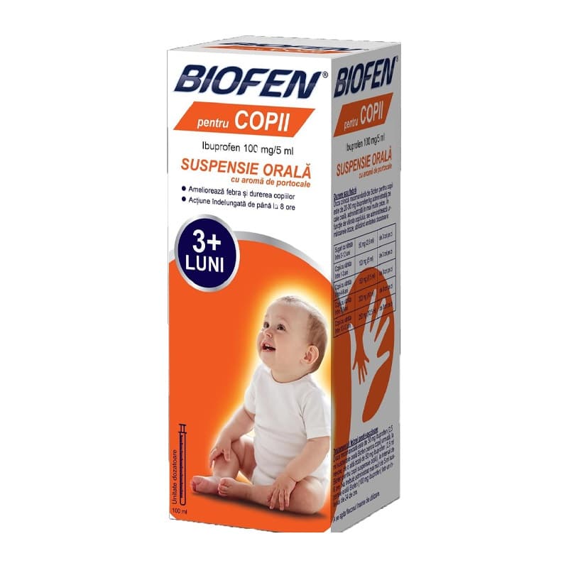 BIOFEN PENTRU COPII 100MG/5ML SUSPENSIE ORALA 100ML