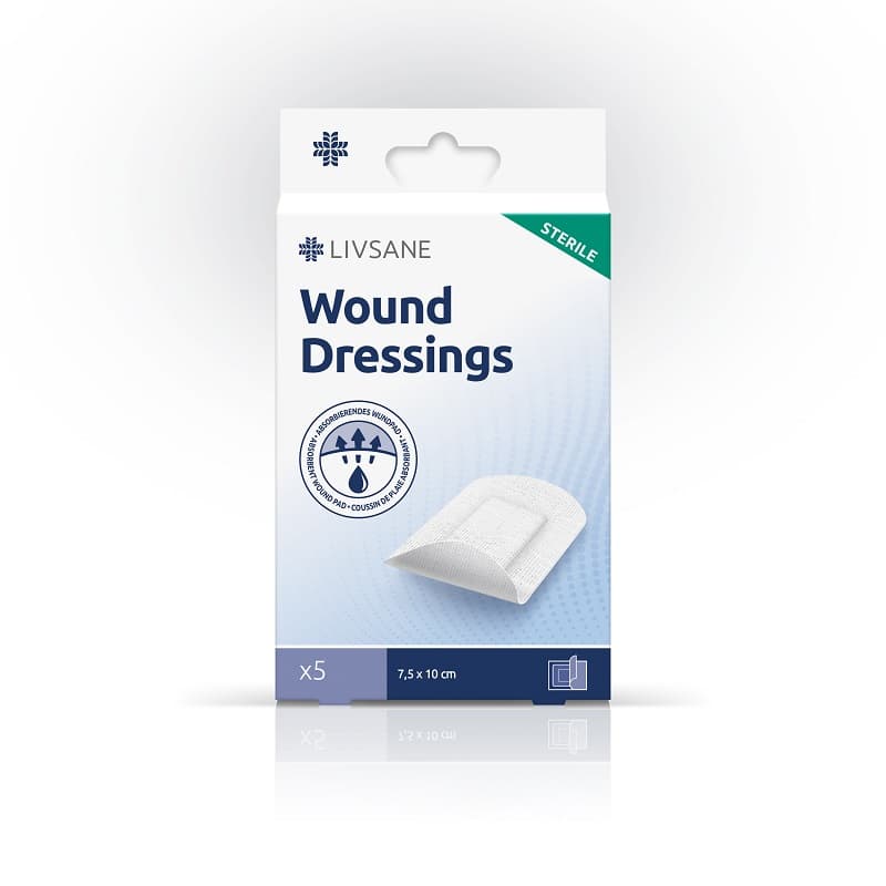 LIVSANE PANSAMENT STERIL PENTRU RANI 7.5 X 10CM X 5 BUCATI