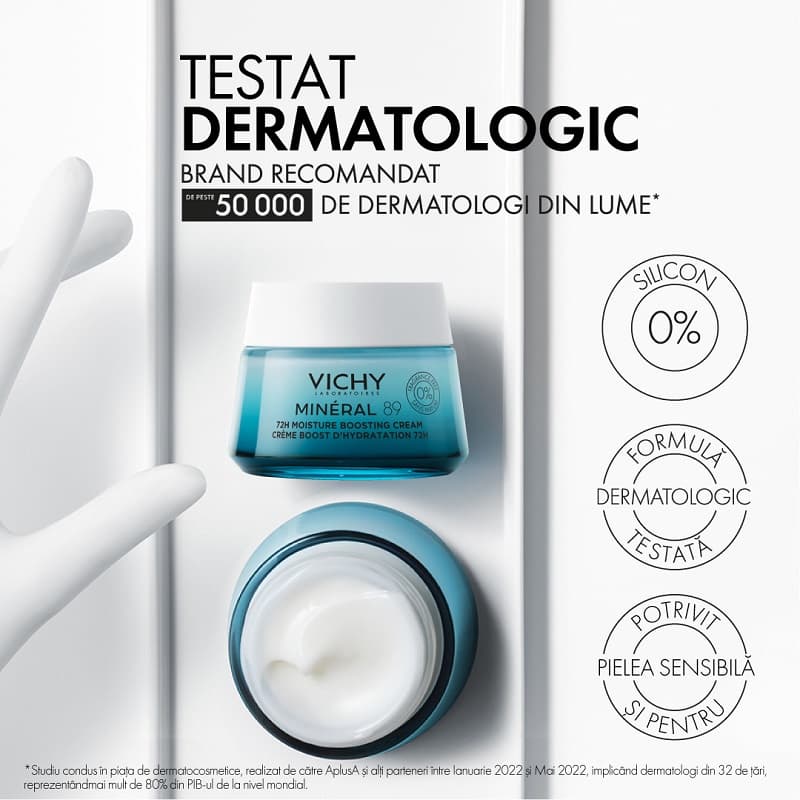 VICHY MINERAL 89 CREMA INTENS HIDRATANTA 72H TOATE TIPURILE DE TEN 50 ML