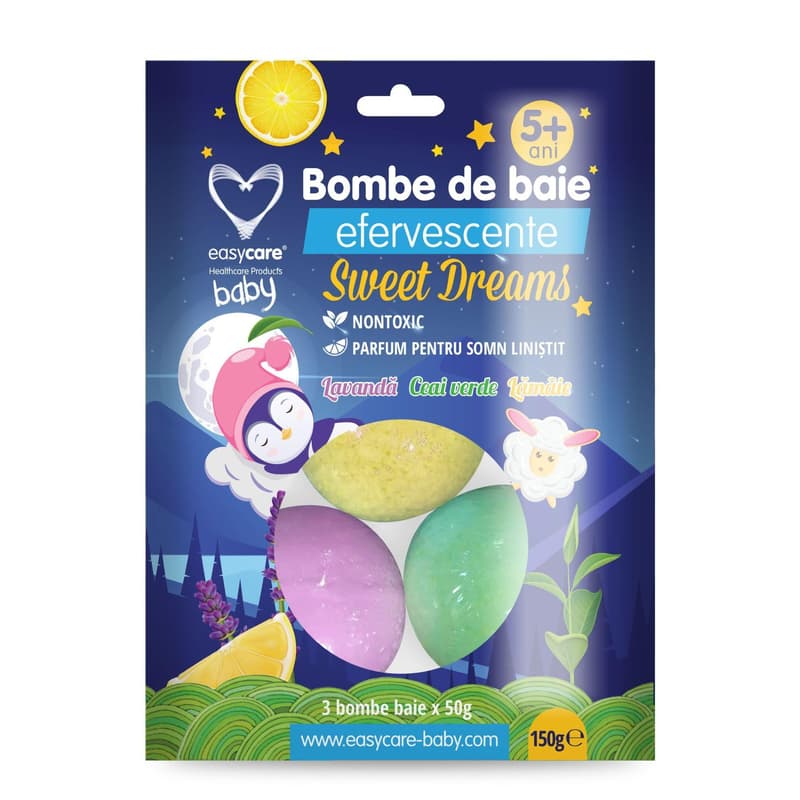 Easycare Baby Sweet Dreams Bombe de baie efervescente pentru copii