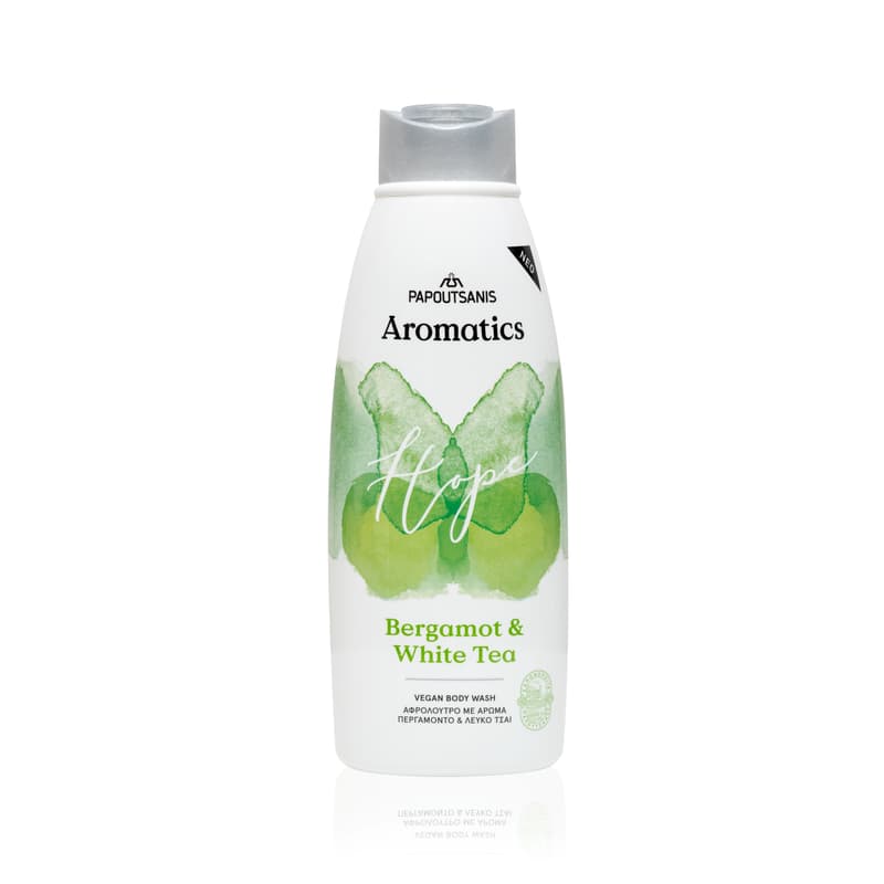 Aromatics Hope Gel de dus cu prebiotice vitamina E si aloe, bergamota si ceai alb
