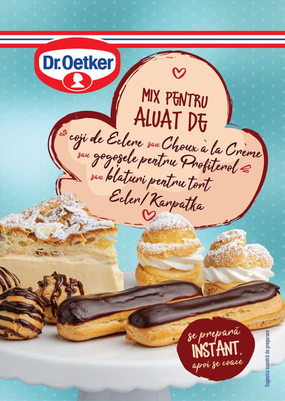 Dr.Oetker Mix pentru aluat destinat prepararii de eclere, choux a la creme, profiterol, karpatka