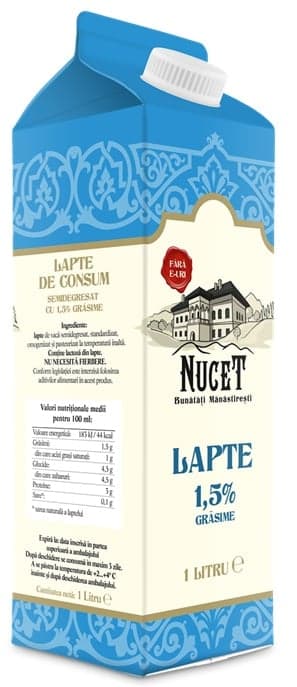 NUCET Lapte de consum 1,5% grasime