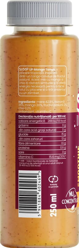 SLOOP Doer Smuti Mango Tango chia, mango, fructul pasiunii